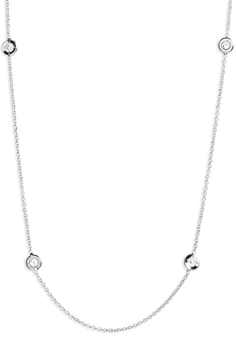 Diamond Seven Station Necklace