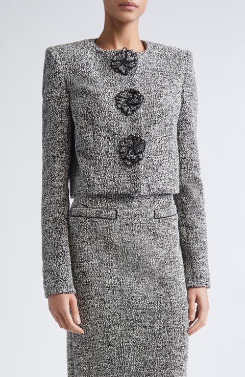 Bouclé Tweed Jersey Jacket