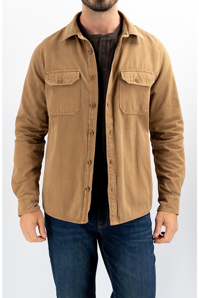 Cotton Canvas Shirt Jacket, Main, color, WALNUT