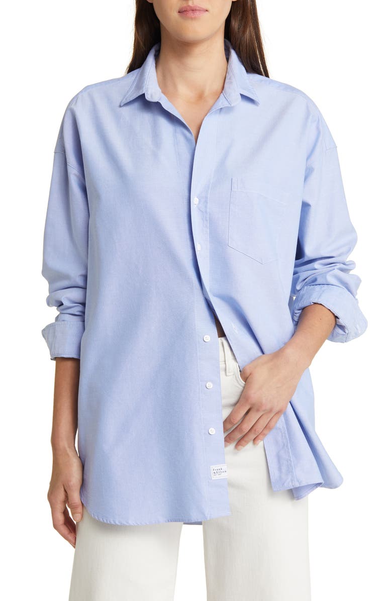 Frank & Eileen Shirley Stripe Oversize Button-Up Shirt, Main, color, 