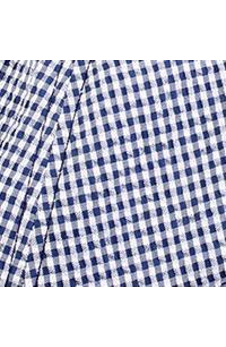 Wigens Men's Patterned Seersucker Pub Cap, Alternate, color, Dark Navy Check