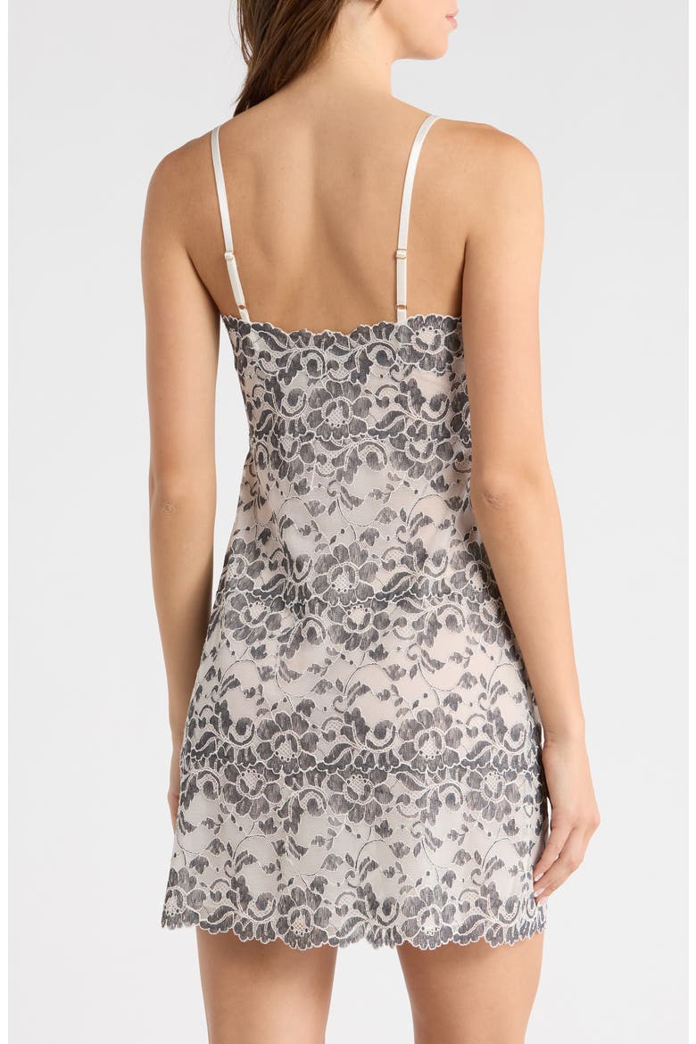 Peony Lace Chemise, Alternate, color, WARM WHITE/ BLACK