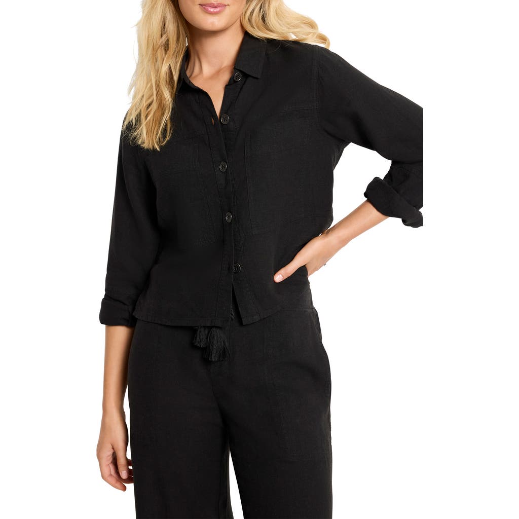 Nic + Zoe Nic+zoe Rumba Linen Blend Shirt Jacket