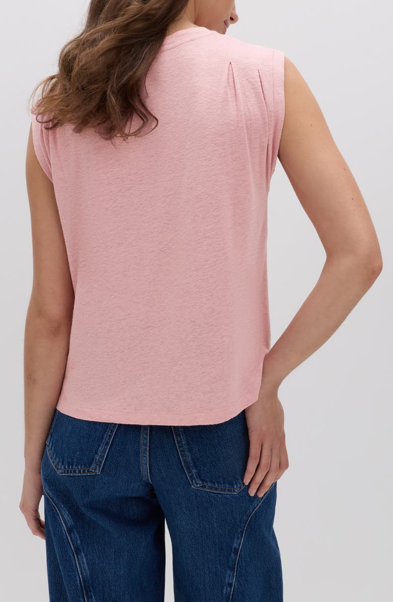 PER UNA BY M&S Pleat Shoulder Muscle Tee, Alternate, color, Rose Pink