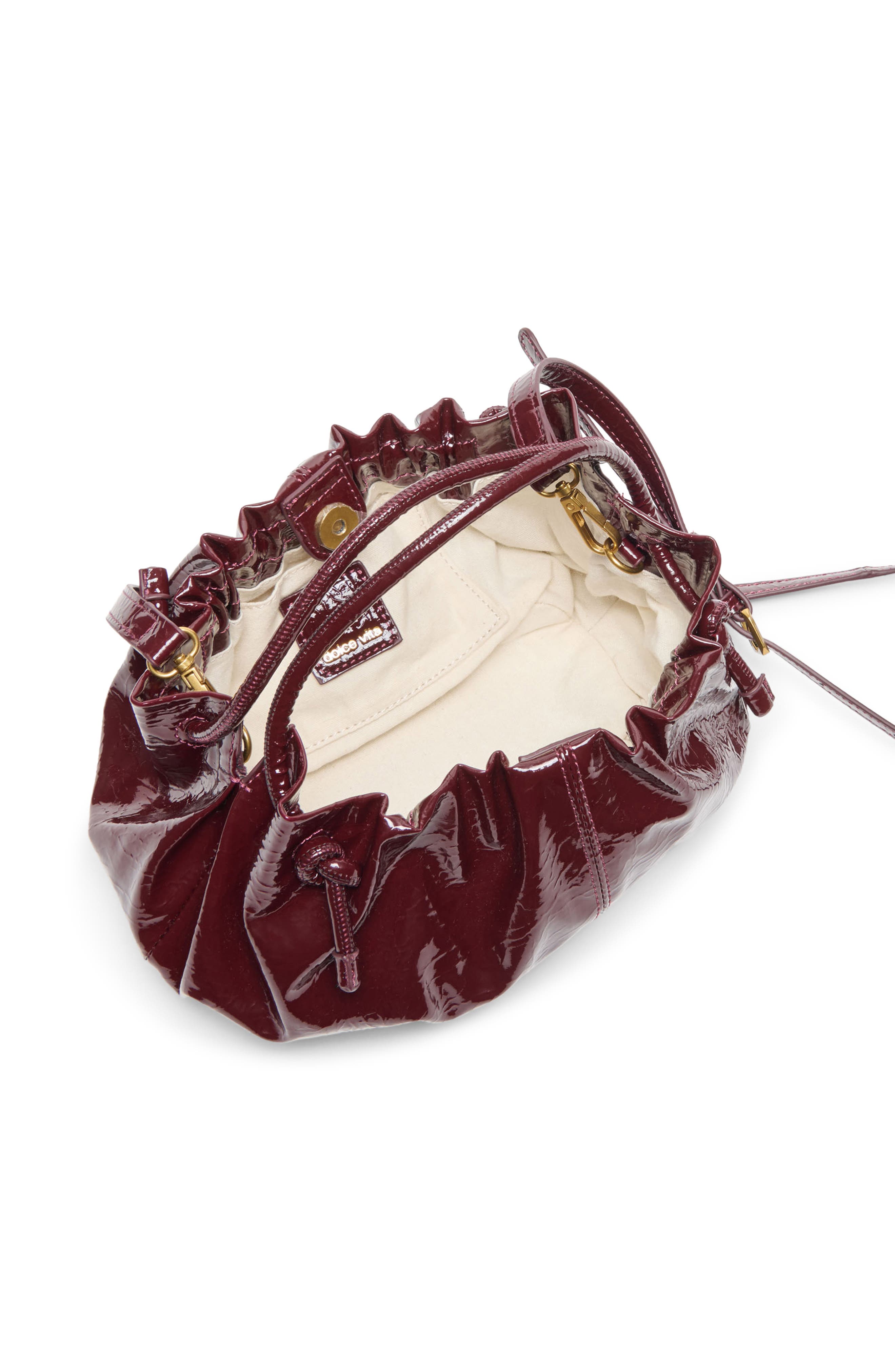 Cocoa Faux Leather Crossbody Bag, Alternate, color, OXBLOOD