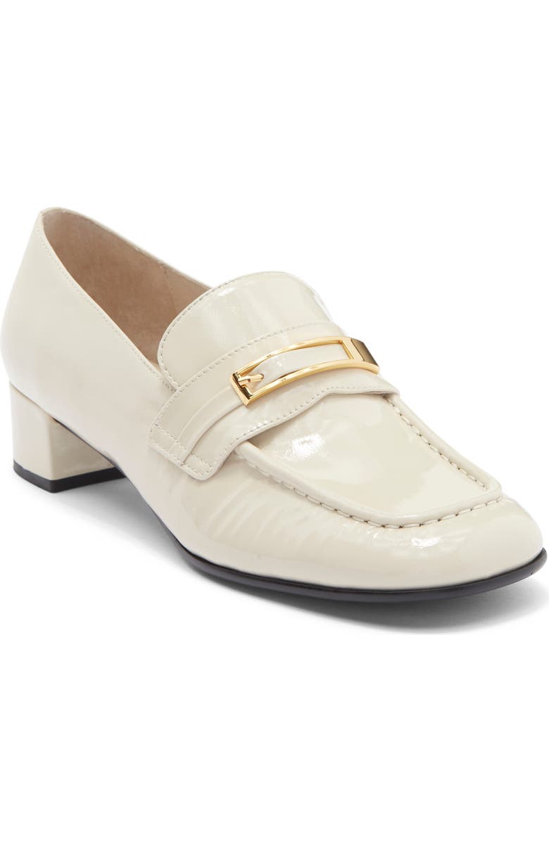 Jeffrey Campbell Book Smart Bit Loafer Pump, Main, color, Ivory Crinkle Patent