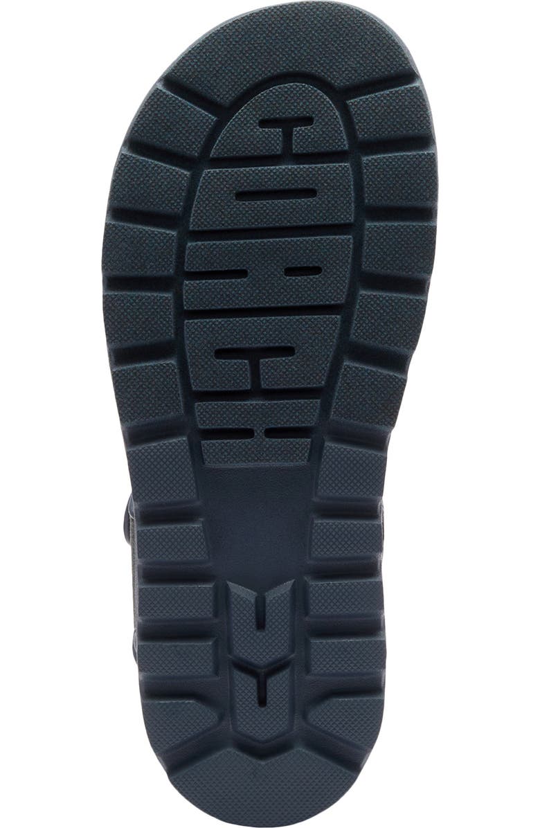 COACH Brynn Loved Denim Sandal, Alternate, color, Dark Indigo.