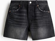 H&M Raw-edge Denim Shorts