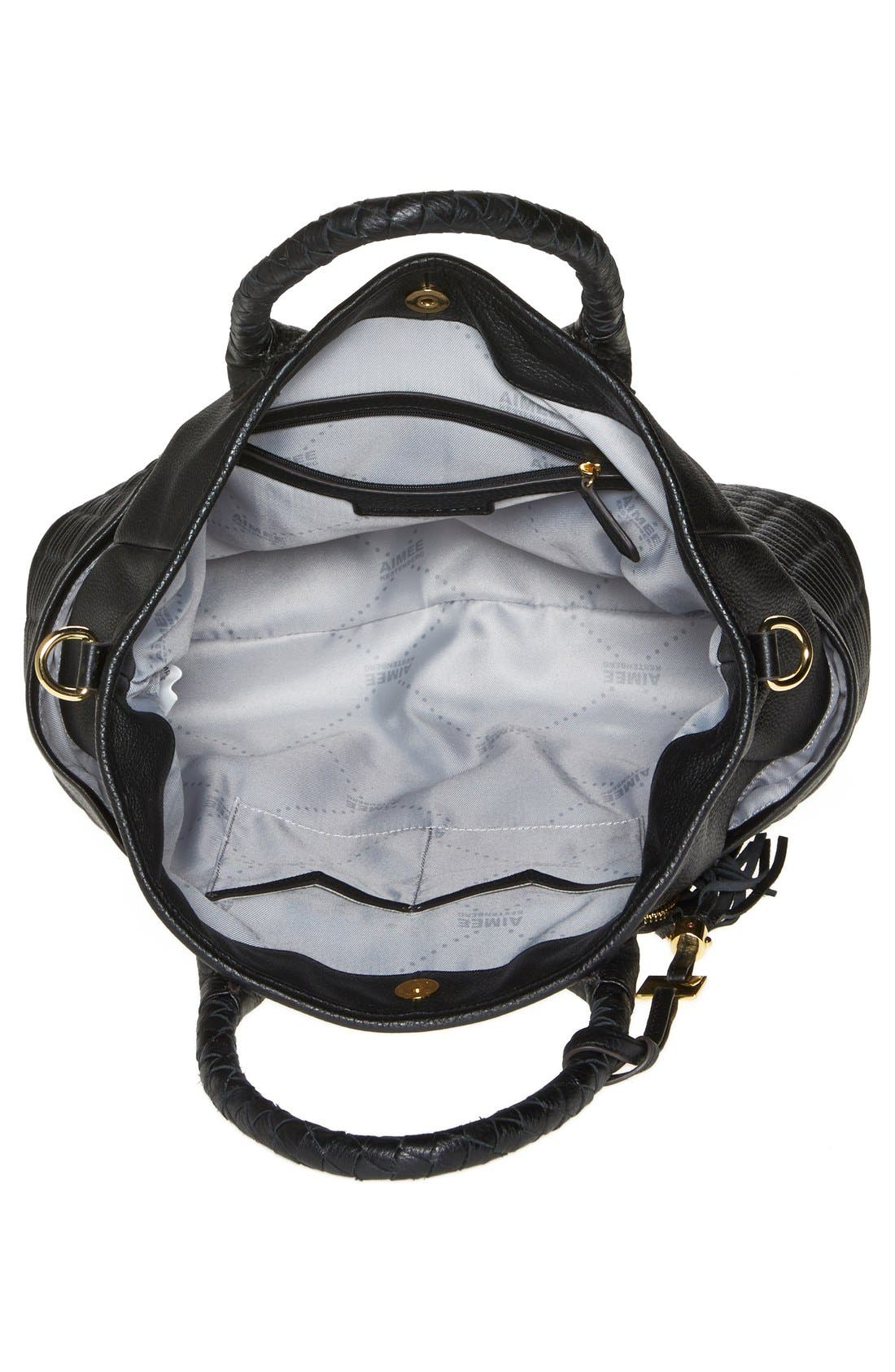 Kestenberg 'Maria' Convertible Shoulder Tote, Alternate, color, BLACK