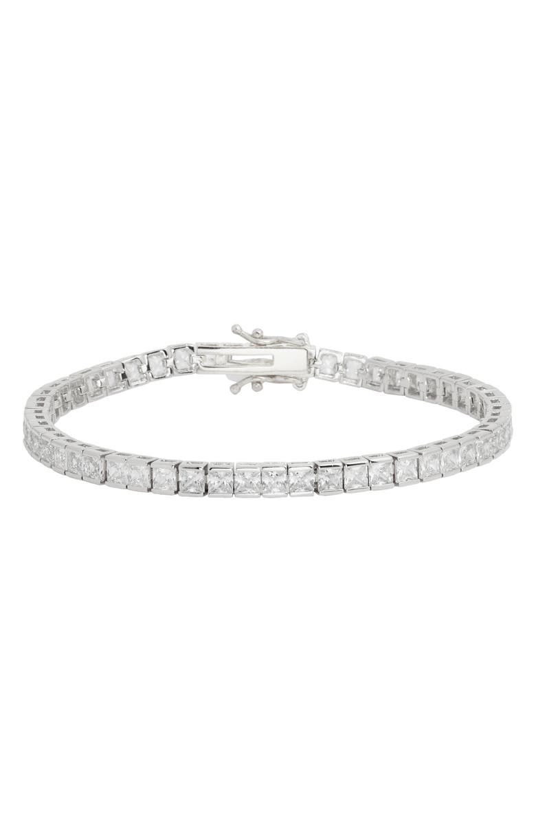 Nordstrom Square Cut Cubic Zirconia Tennis Bracelet, Main, color, 