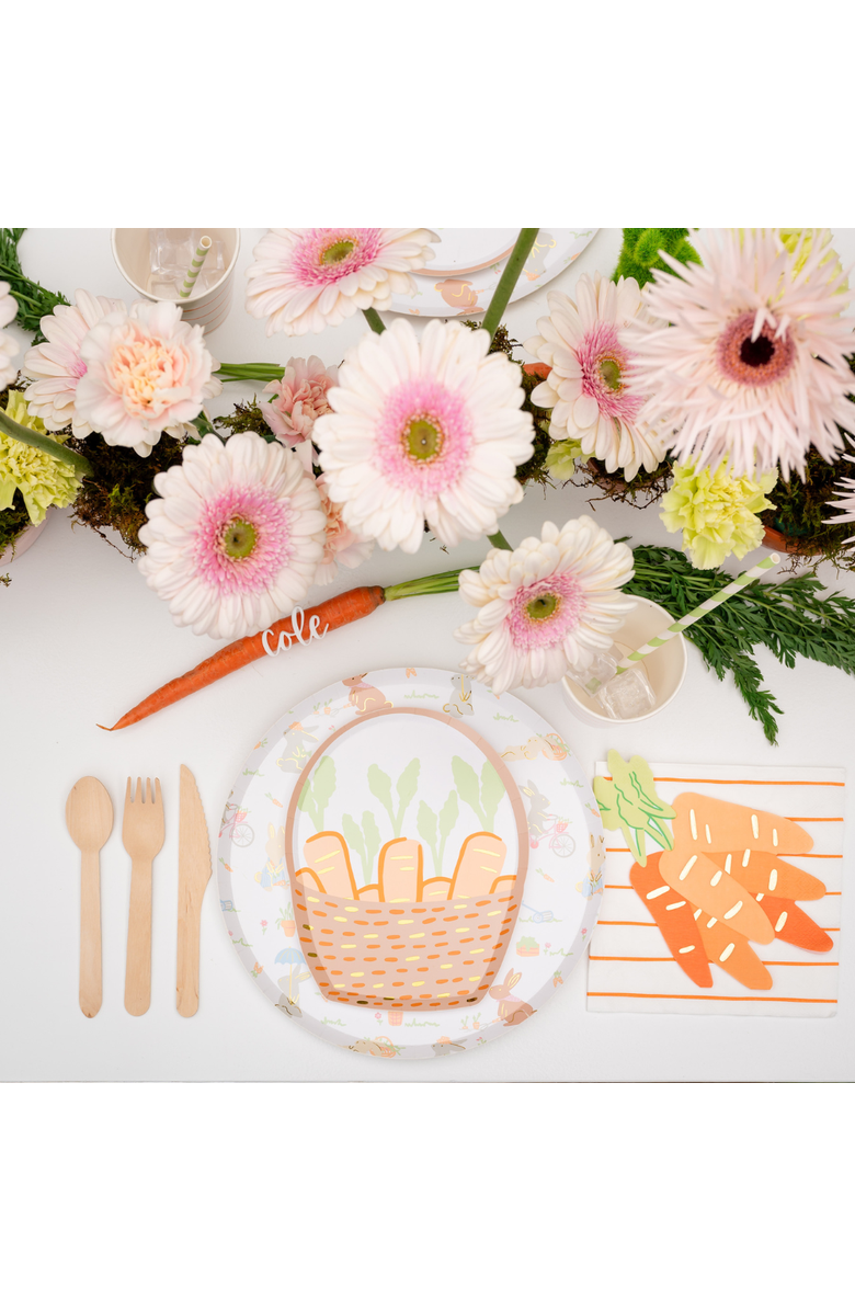 Daydream Society Bunnies In The Garden Carrot Bunch Large Napkins, Alternate, color, Asssorted Pre-Pack