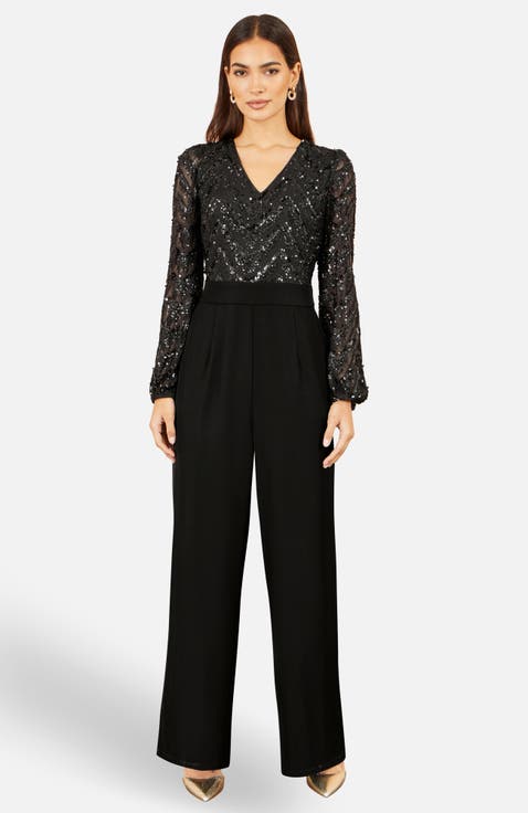Sequin Wide Leg Jumpsuit