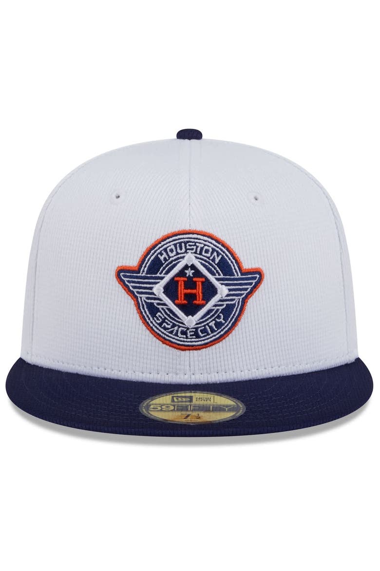 Men's New Era  White/Navy Houston Astros 2025 City Connect Batting Practice 59FIFTY Fitted Hat, Alternate, color, White