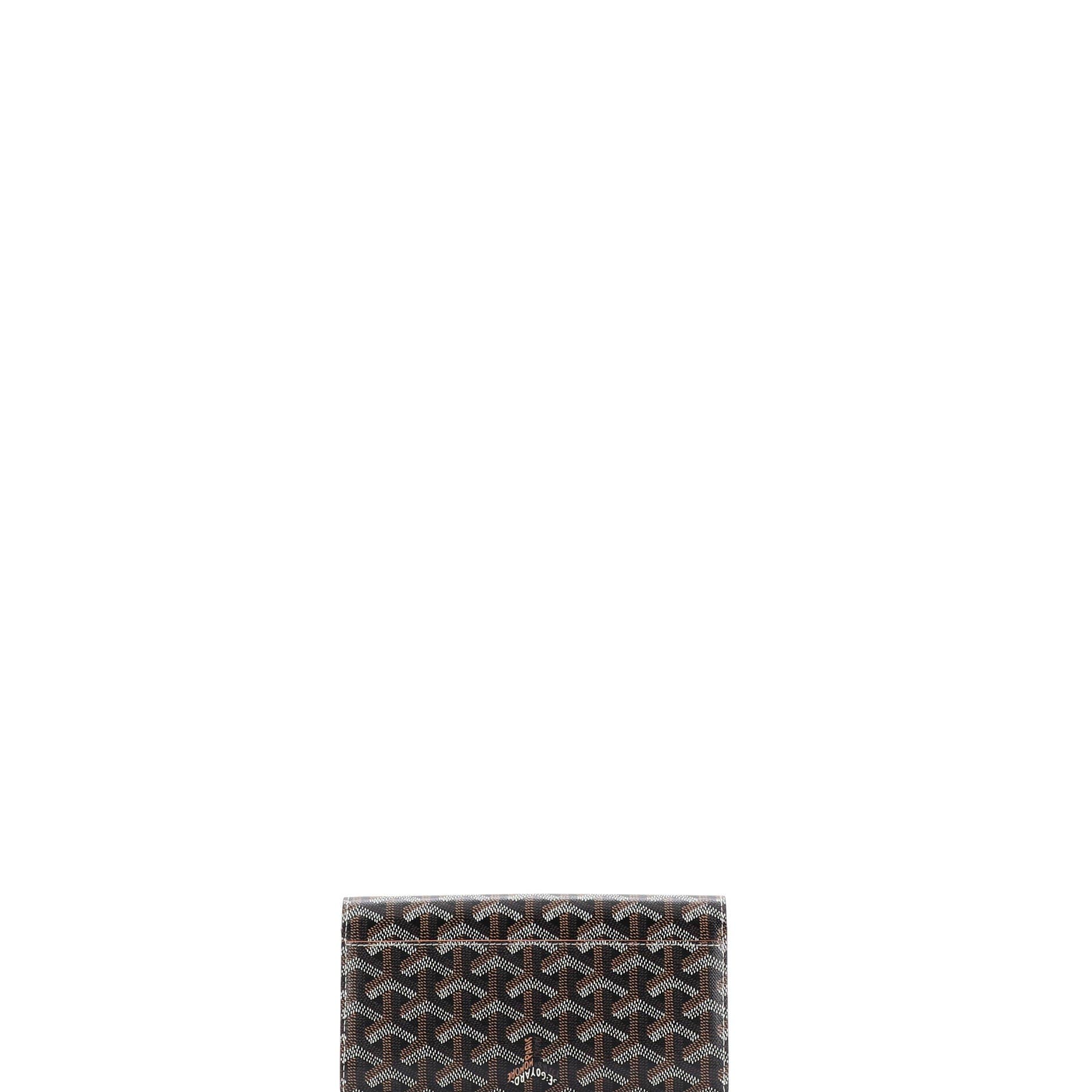 Pre-Owned Goyard Varenne Wallet Coated Canvas Long, Alternate, color, Black