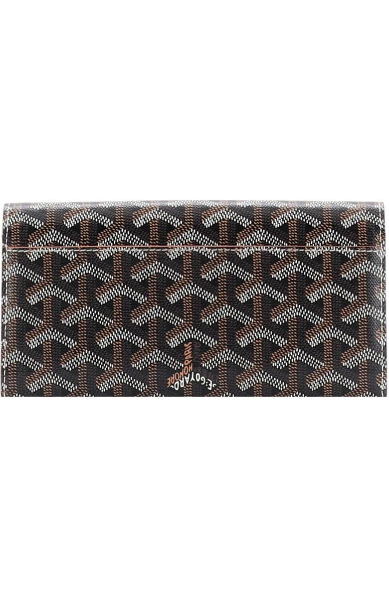 Pre-Owned Goyard Varenne Wallet Coated Canvas Long, Alternate, color, Black