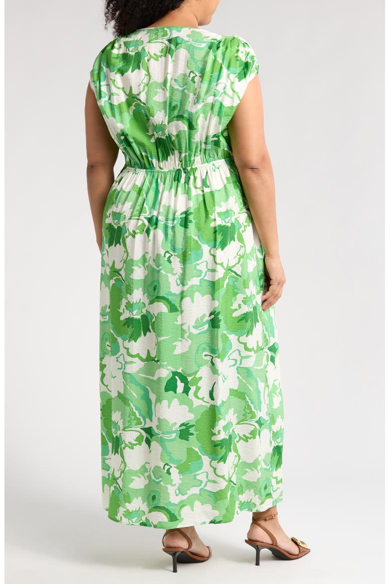 Floral Sleeveless Maxi Dress, Alternate, color, KELLY GREEN
