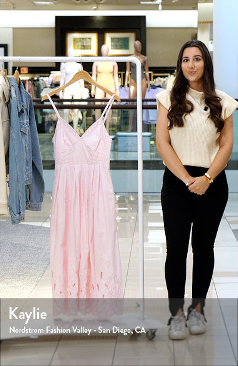 Maude Braid Detail Cotton Midi Dress, sales video thumbnail