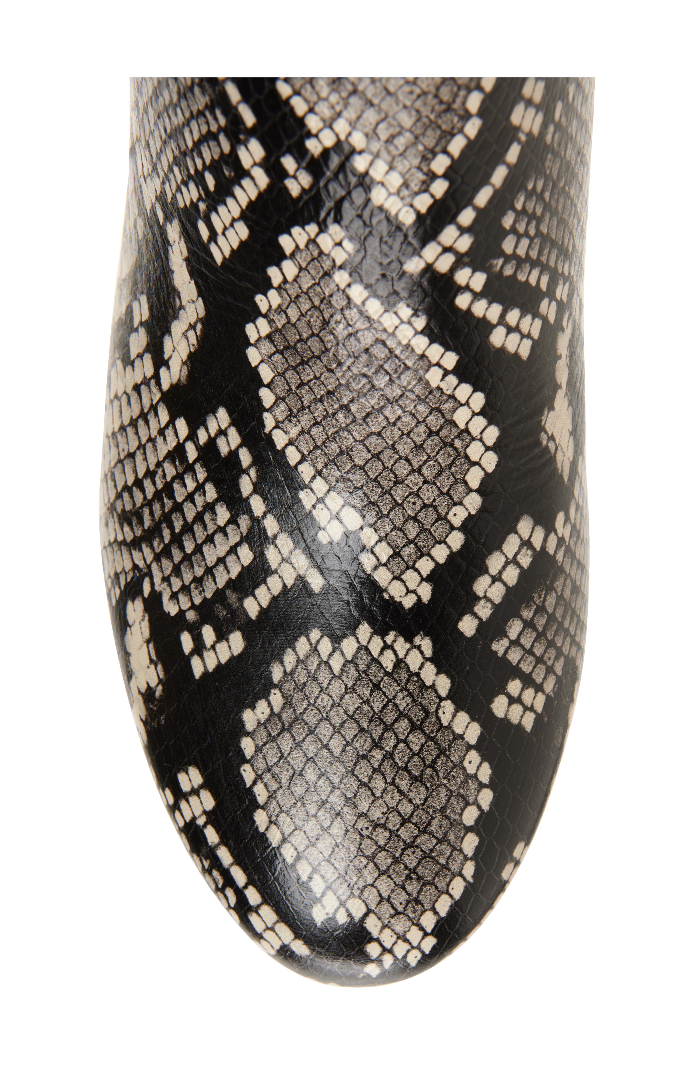 Stuart Weitzman Wynn Snakeskin Print Bootie, Alternate, color, Natural