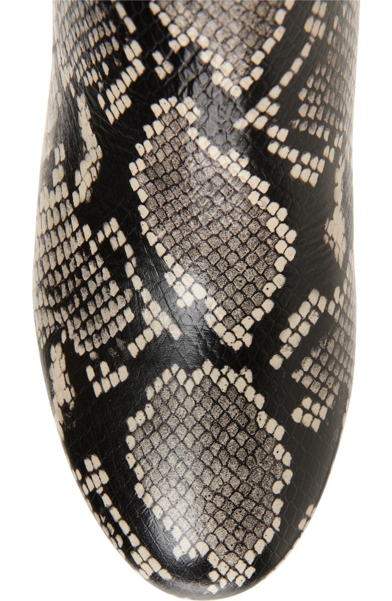 Stuart Weitzman Wynn Snakeskin Print Bootie, Alternate, color, Natural