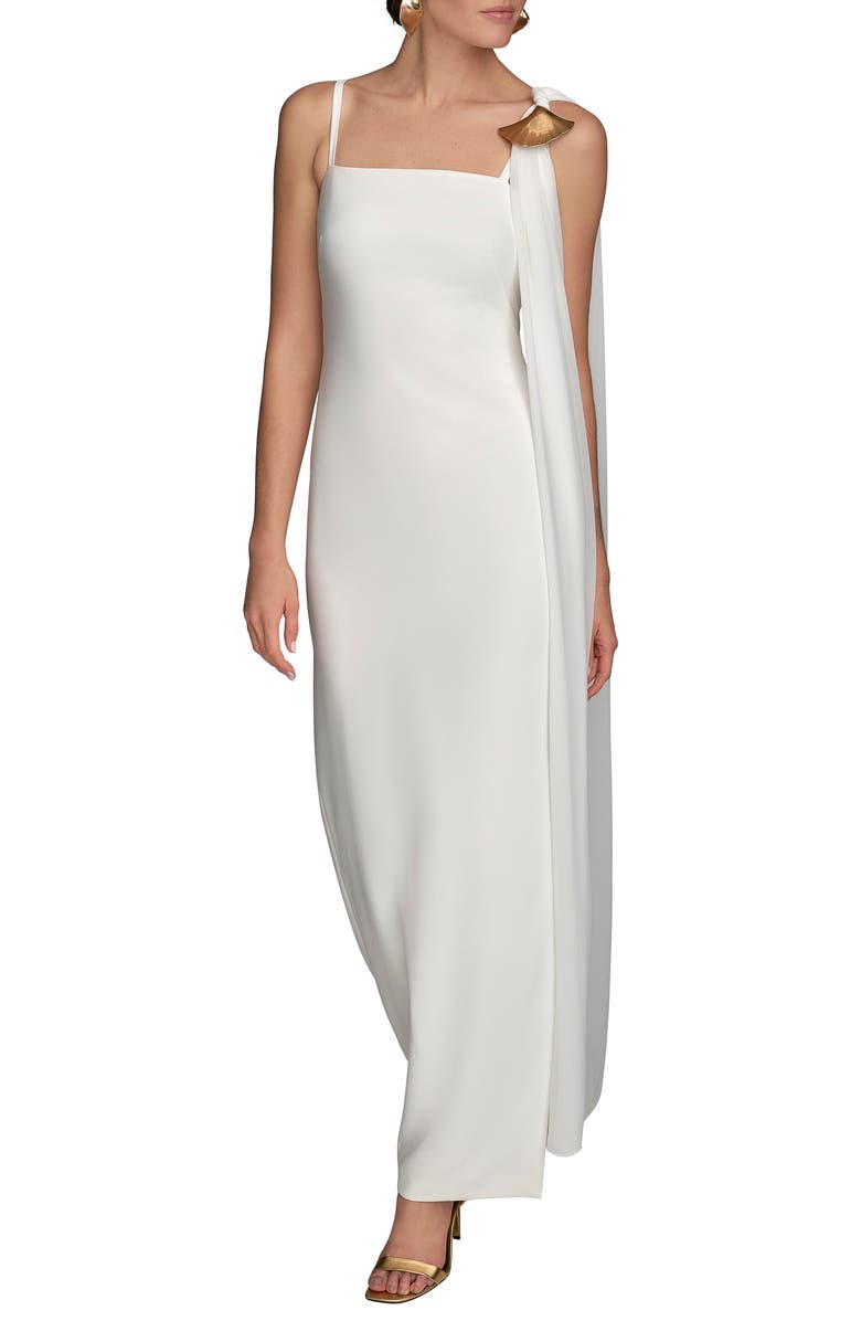 Donna Karan New York Scarf Drape Sleeveless Gown, Main, color, 