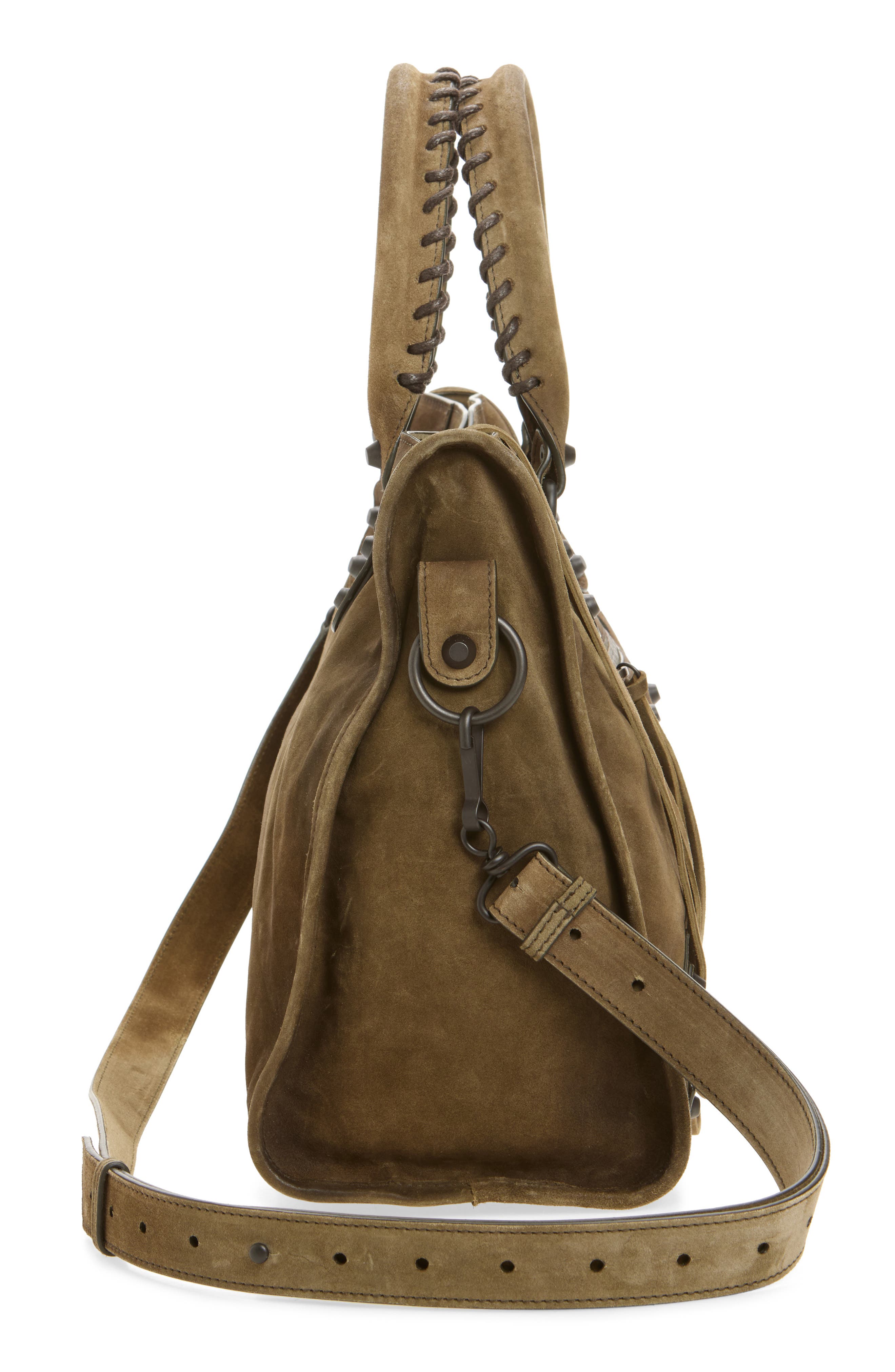 Balenciaga Medium Le City Suede Satchel, Alternate, color, 