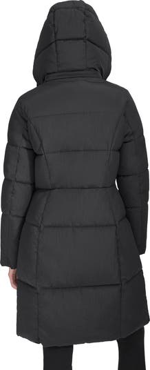コート Cole Haan Channel Coat Cole Haan Channel Quilted Shimmer Nylon Puffer Coat with