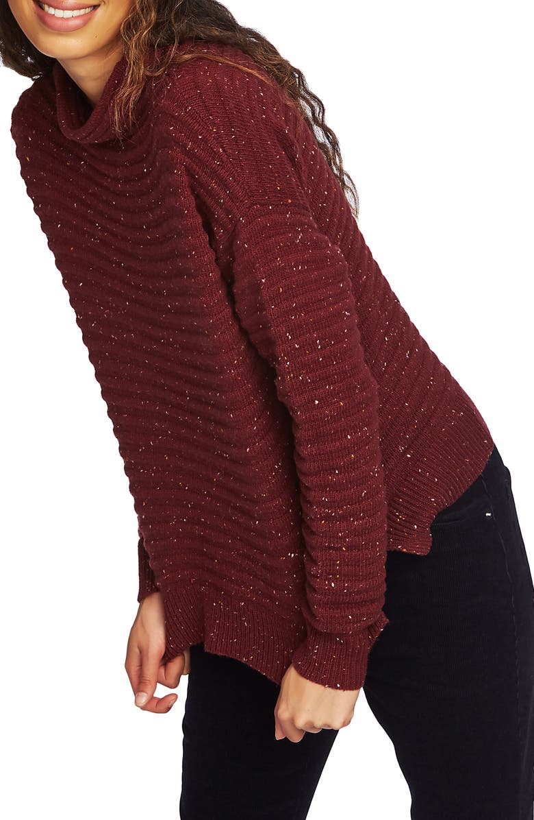 Court & Rowe Speckled Ottoman Turtleneck Sweater, Alternate, color,
