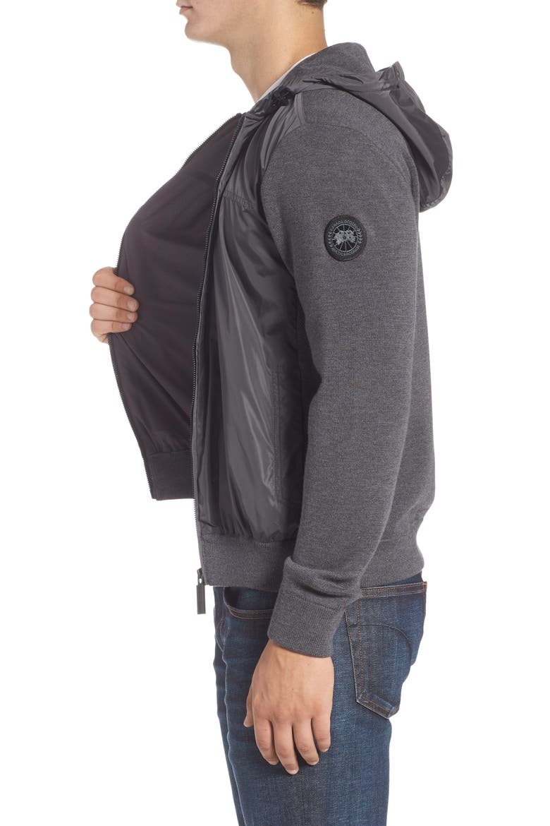 Black Label Windbridge Regular Fit Hooded Sweater Jacket, Alternate, color, IRON GREY
