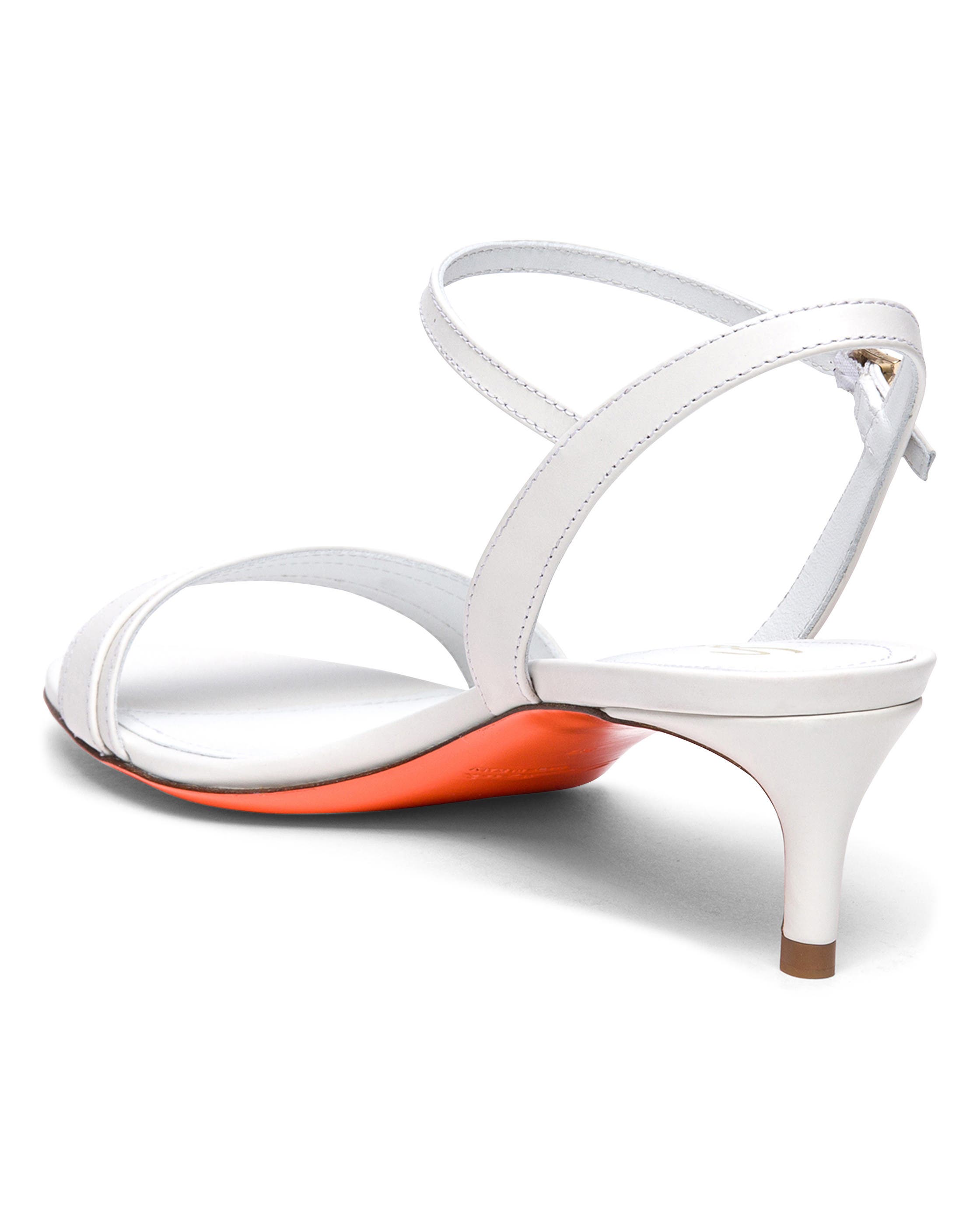 Santoni Women's mid-heel sandal, Alternate, color, White