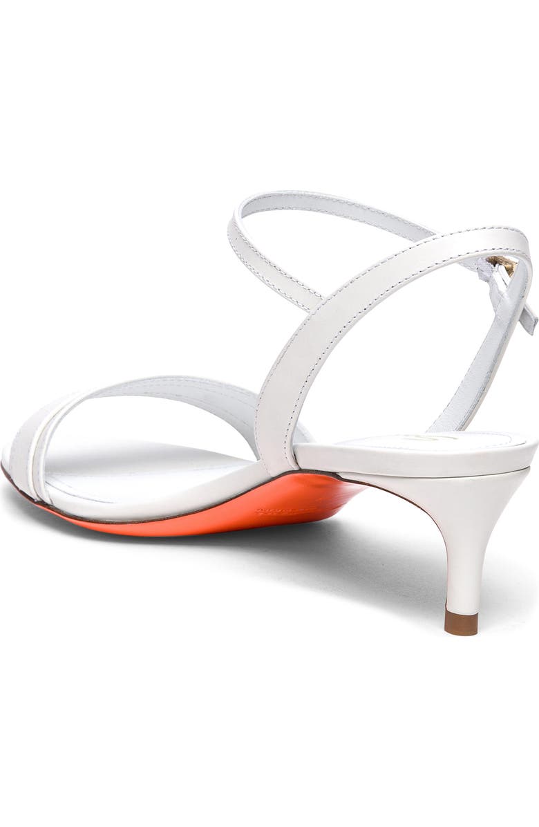 Santoni Women's mid-heel sandal, Alternate, color, White