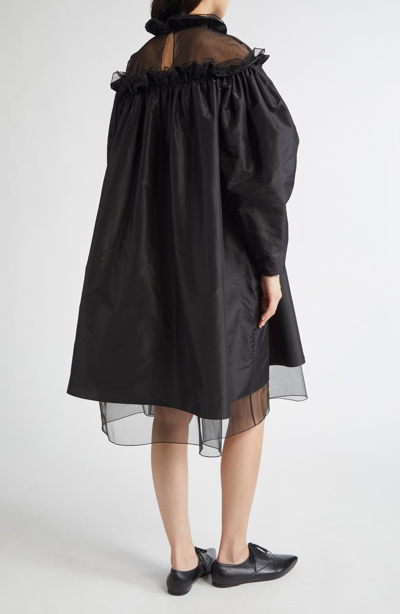 Meruert Tolegen Parachute Sculpted Long Sleeve Taffeta & Tulle Dress, Alternate, color, 