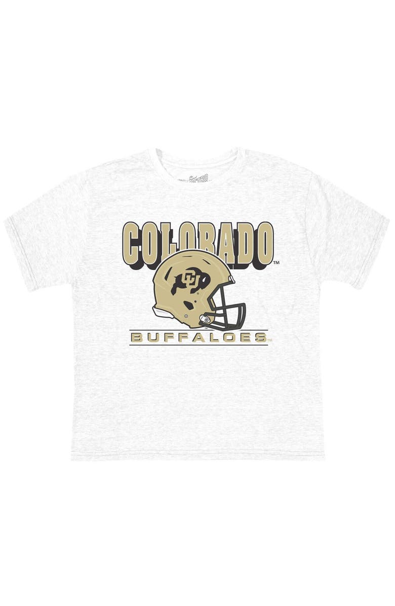 Retro Brand Toddler Original Retro Brand White Colorado Buffaloes Helmet Tri-Blend T-Shirt, Main, color, White