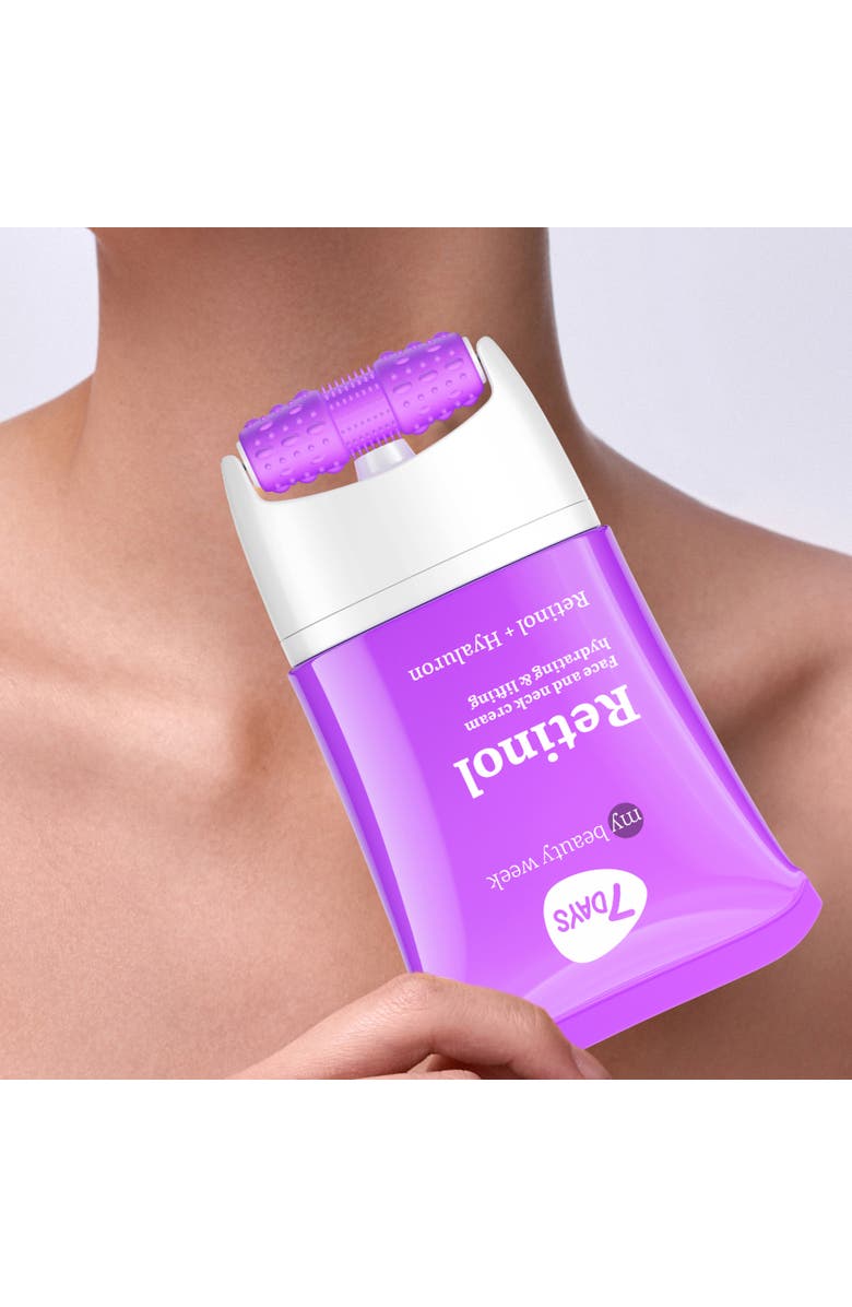 7DAYS Face moisturizer with Retinol for Firming & Lifting effect with 3D Massage Applicator, Alternate, color, White