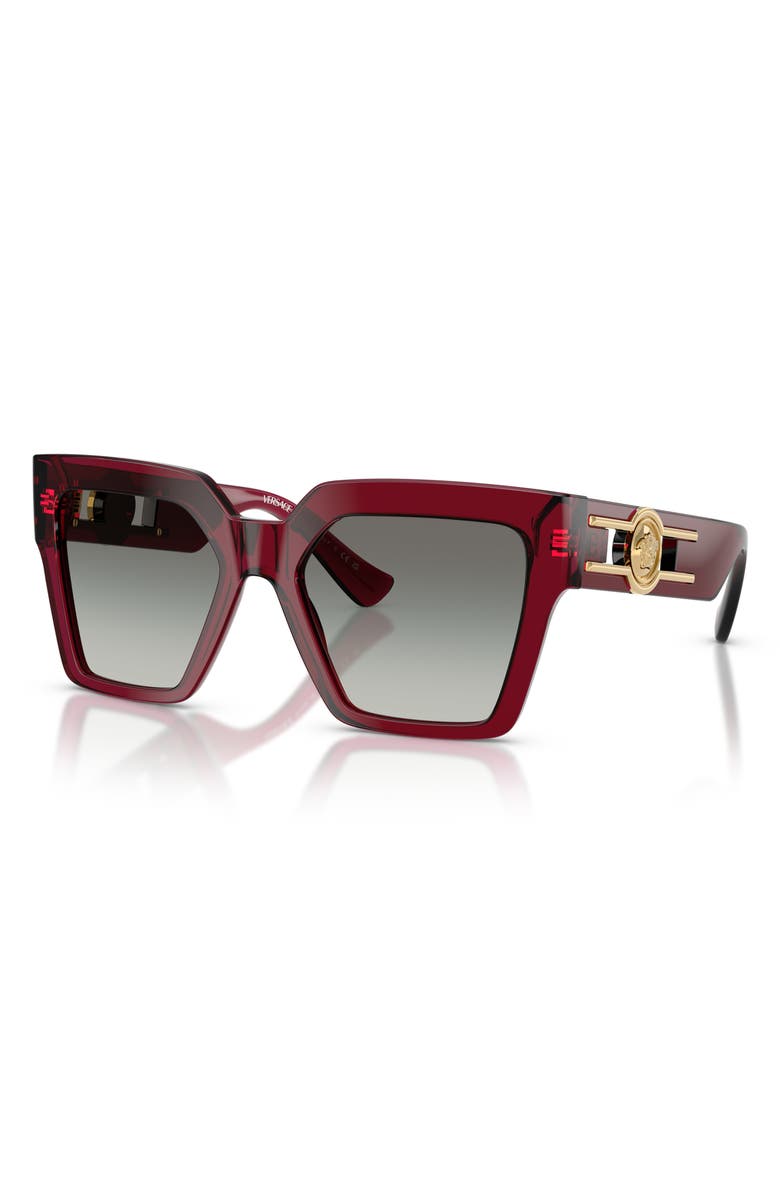 Versace 54mm Gradient Butterfly Sunglasses, Alternate, color, Bordeaux/ Grey Gradient