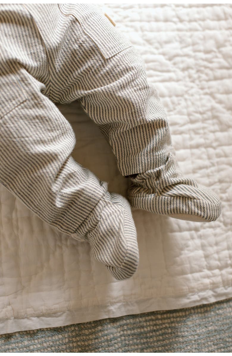 Pehr Organic Cotton Railroad Bootie, Alternate, color, Railroad