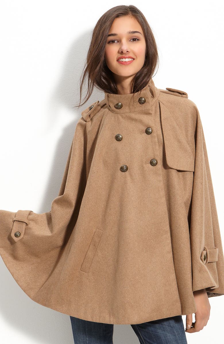 Ambition Double Breasted Wool Cape, Main, color,