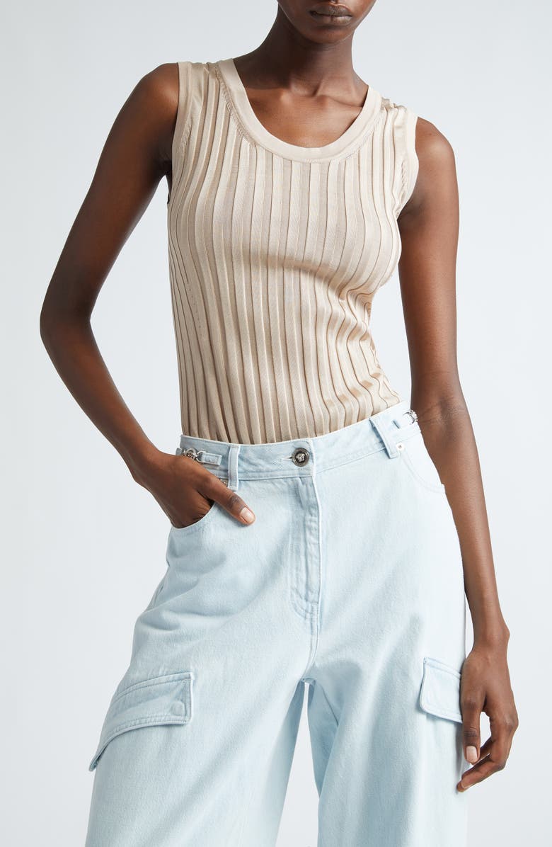 Versace Rib Tank, Main, color,