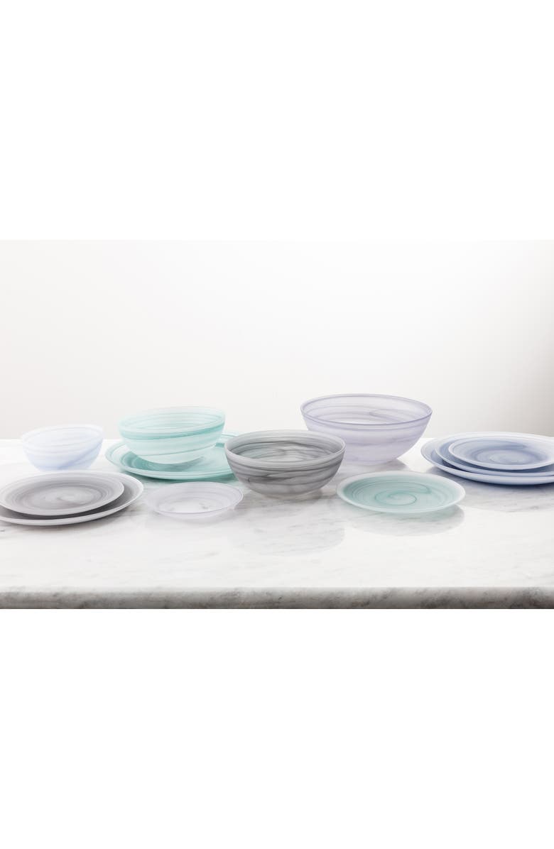 Fortessa La Jolla Set of 4 Glass Salad/Dessert Plates, Alternate, color,