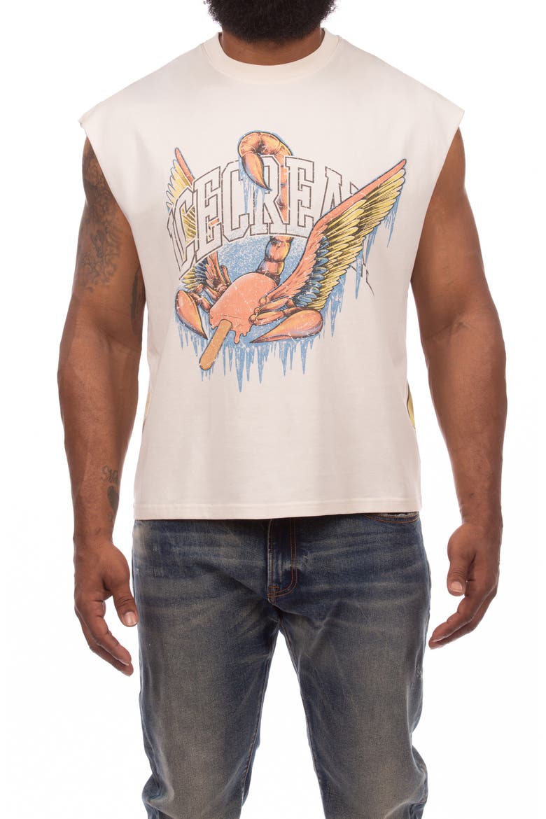 Scorpio Sleeveless Graphic T-Shirt, Main, color, ANTIQUE WHITE