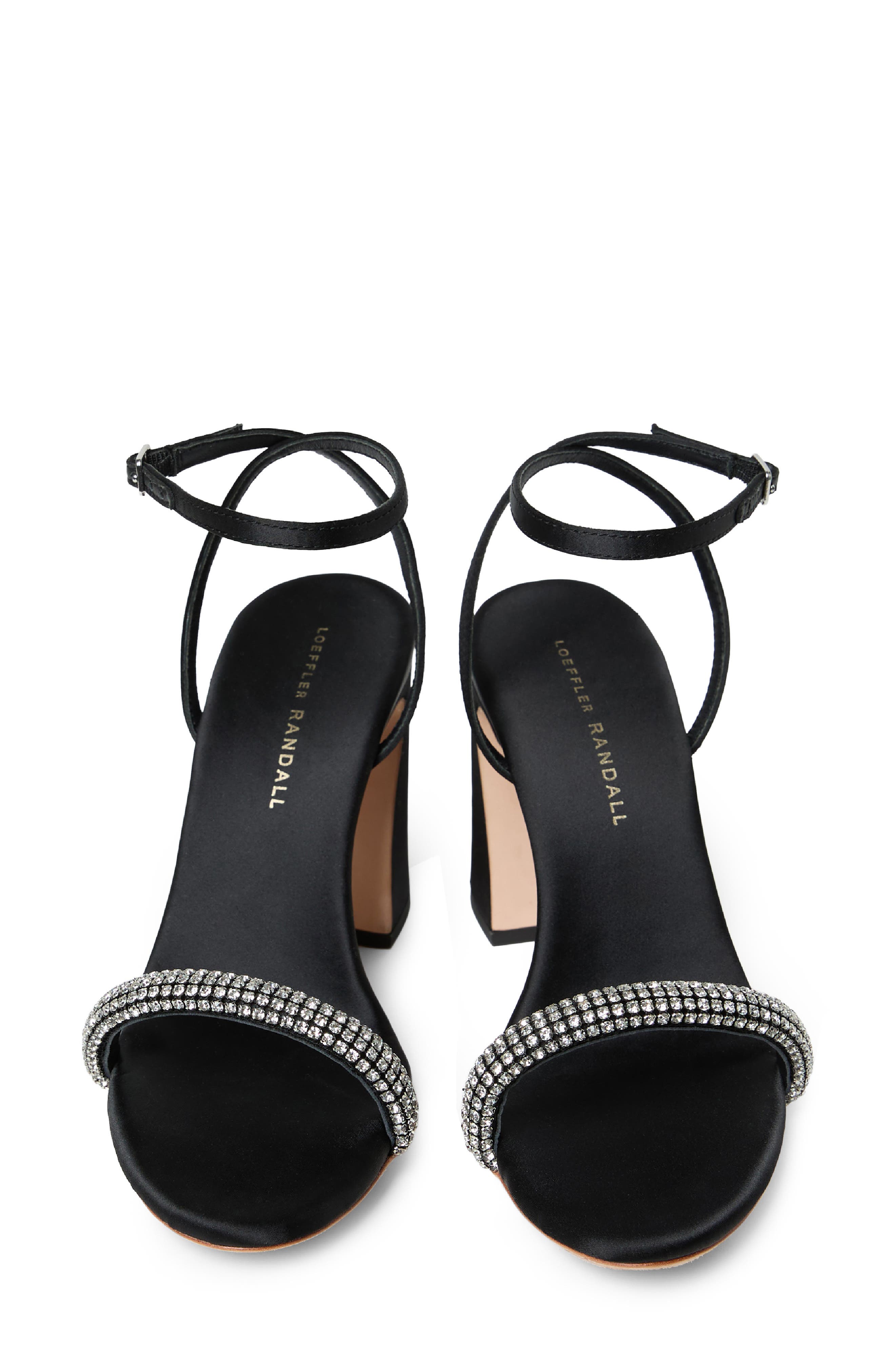 Loeffler Randall Malia Ankle Strap Sandal, Alternate, color, Black/ Diamond