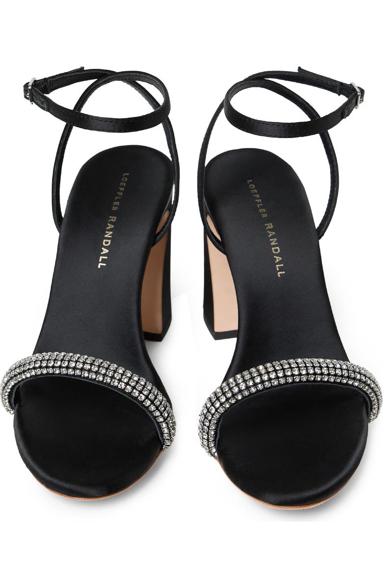 Loeffler Randall Malia Ankle Strap Sandal, Alternate, color, Black/ Diamond