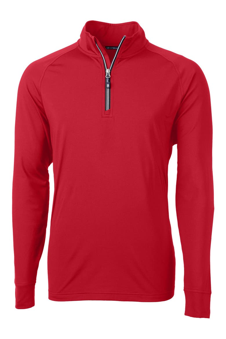 Adapt Knit Quarter Zip Pullover, Main, color, RED