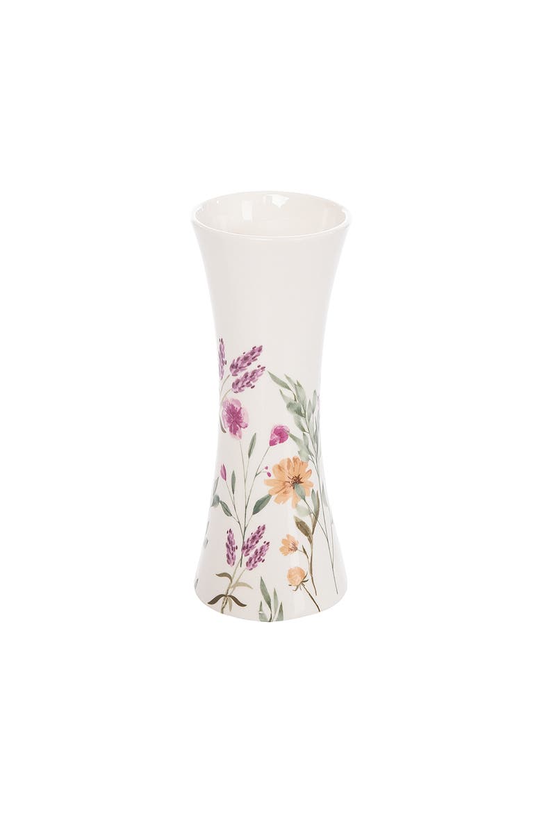 April Showers & Flowers Ceramic Vase 7.8", Main, color, Purple