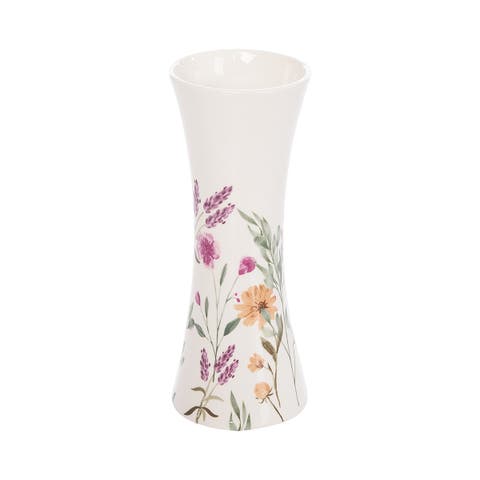 April Showers & Flowers Ceramic Vase 7.8"