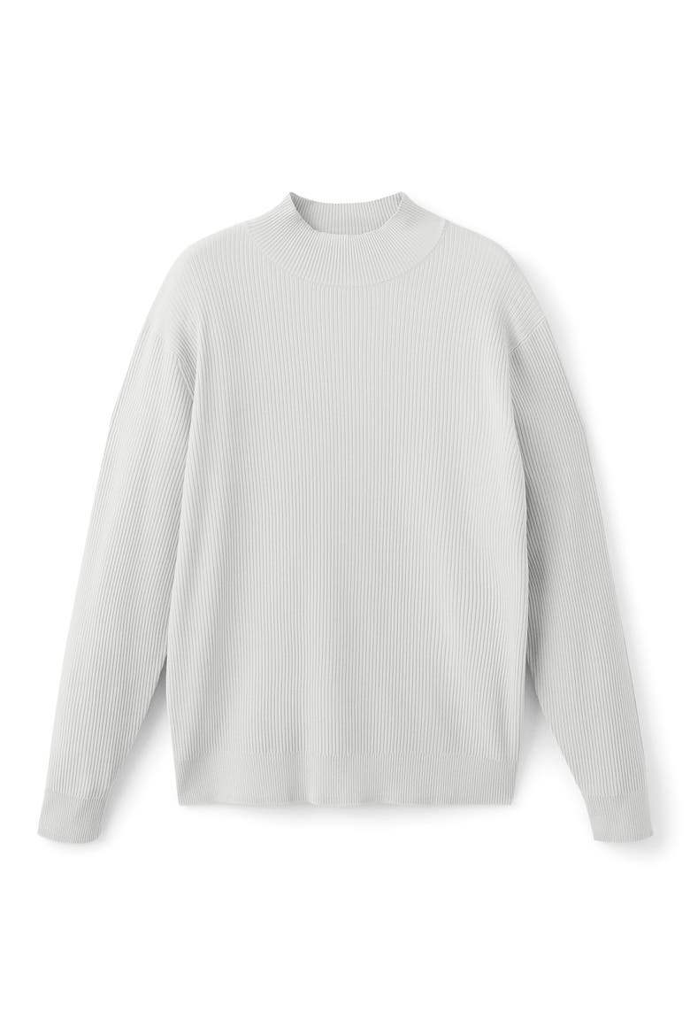 Ribbed Turtleneck Sweater, Alternate, color, ICE GREY