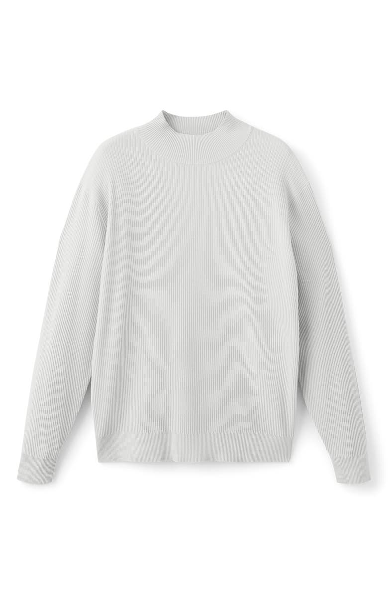 MANGO Ribbed Turtleneck Sweater, Alternate, color, Ice Grey