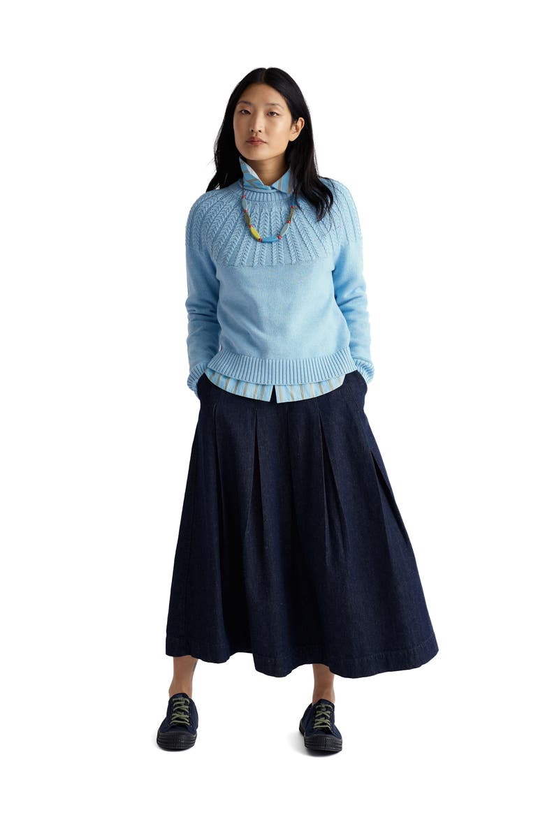 Stone Chat Organic Cotton Sweater, Alternate, color, SPRING SKY