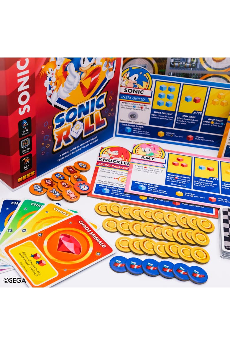 Sonic Roll Board Game, Alternate, color, Multicolored