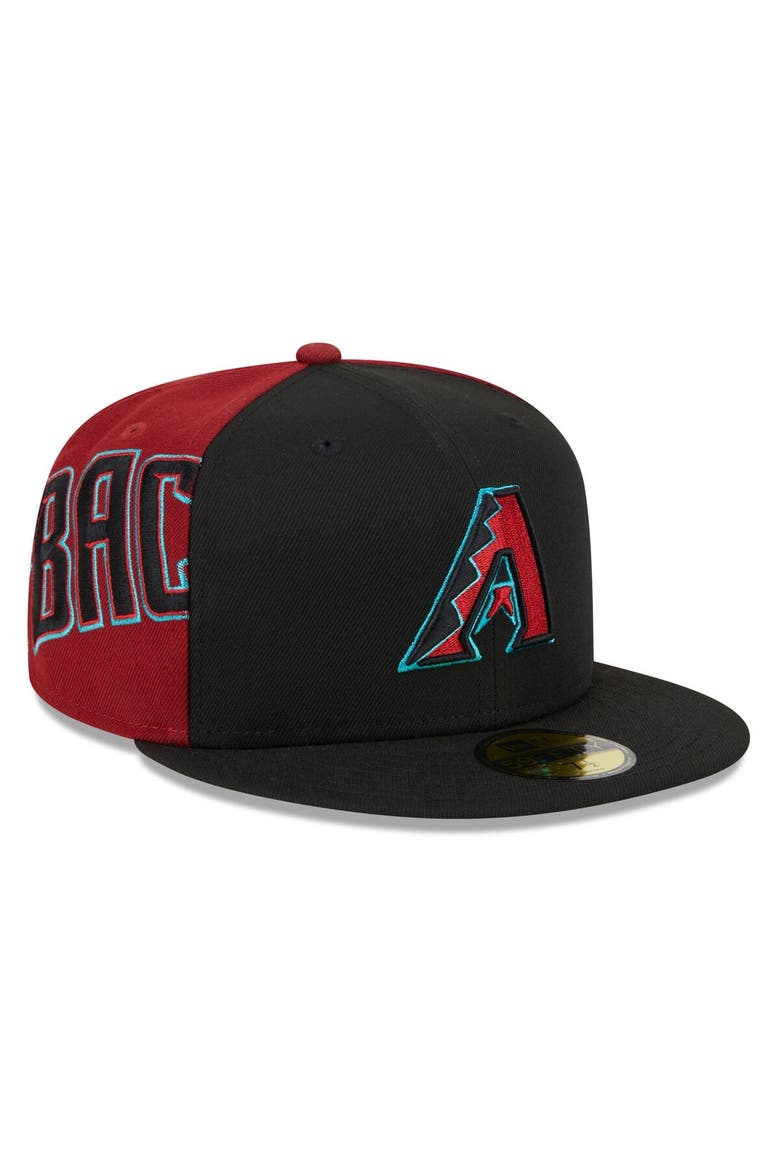 Men's New Era Black/Red Arizona Diamondbacks Gameday Sideswipe 59FIFTY Fitted Hat, Main, color, Black