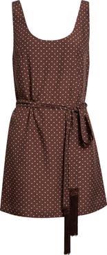 POSSE Evie Polka Dot Cowl Back Sheath Minidress